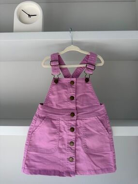 Jamie Kay Mauve Pink Button-Front Pinafore Dress